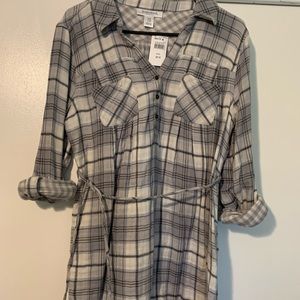 Motherhood maternity flannel shirt size M